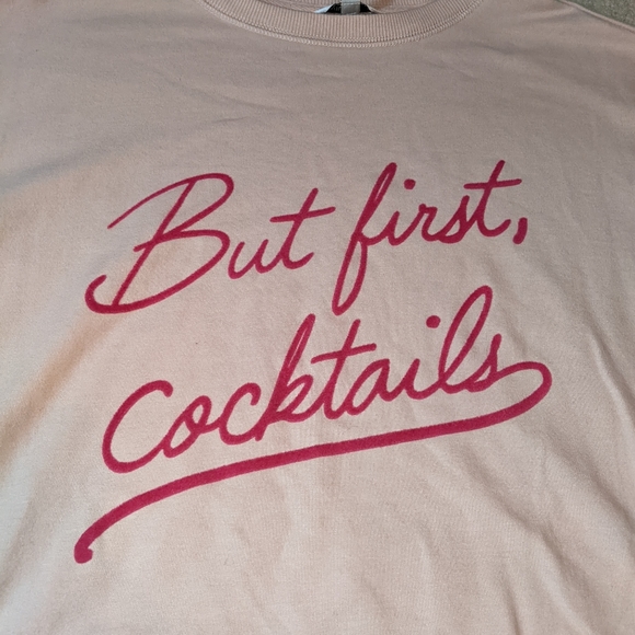 Nwt Wildfox Statement sweater But first cocktails - Picture 9 of 14